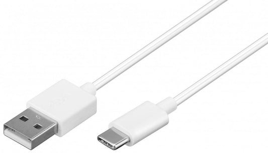 2m White USB C -> A