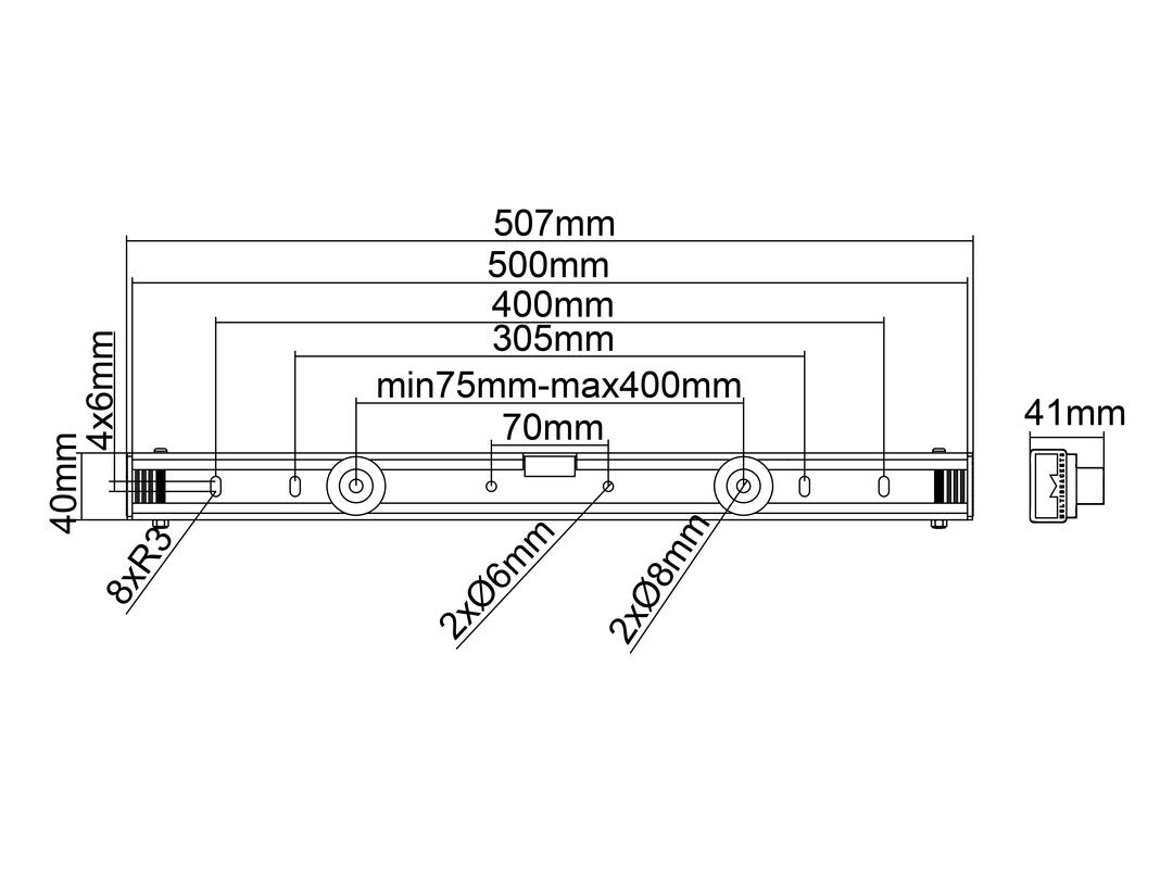 Multibrackets M Universal Wallmount Black Small