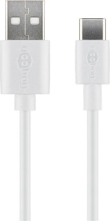 2m White USB C -> A