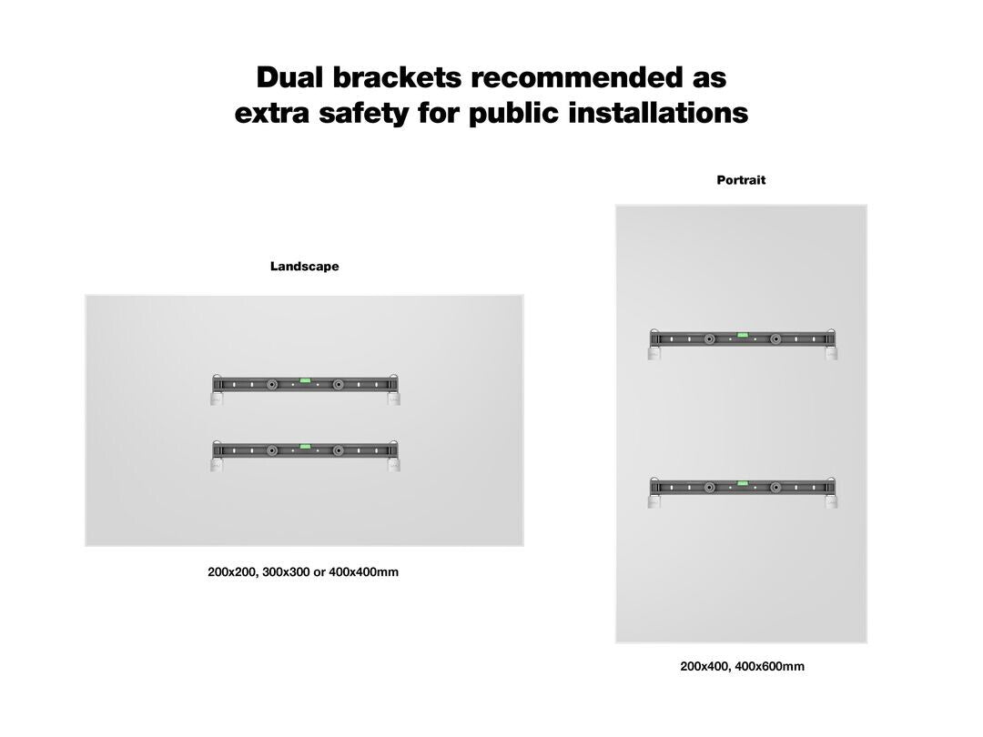 Multibrackets M Universal Public Wallmount Black Small