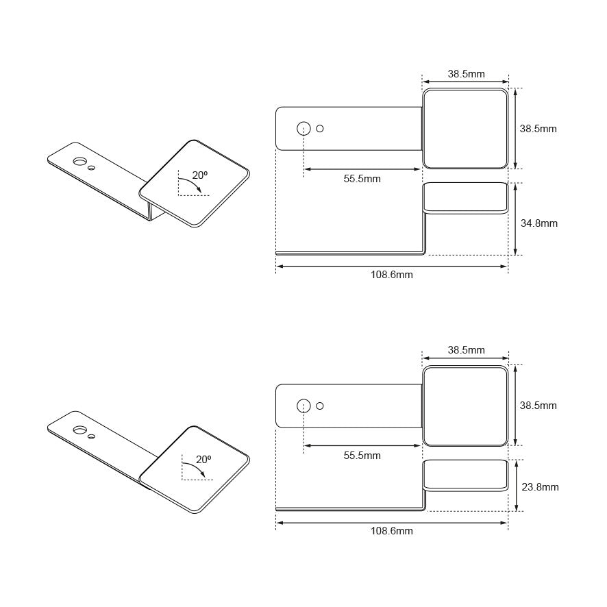 Nexmosphere Pricetag holder, low, long (package 10pcs)