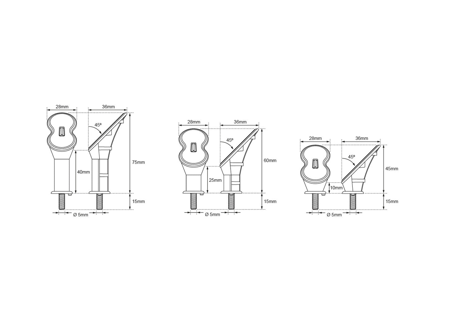 Nexmosphere X-Snapper stand, medium 45´ (package 10pcs)