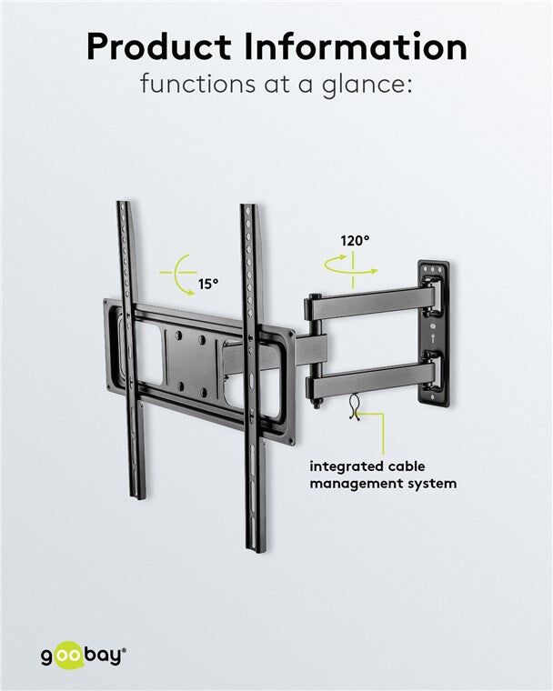 Goobay TV wall mount Basic FULLMOTION (M)